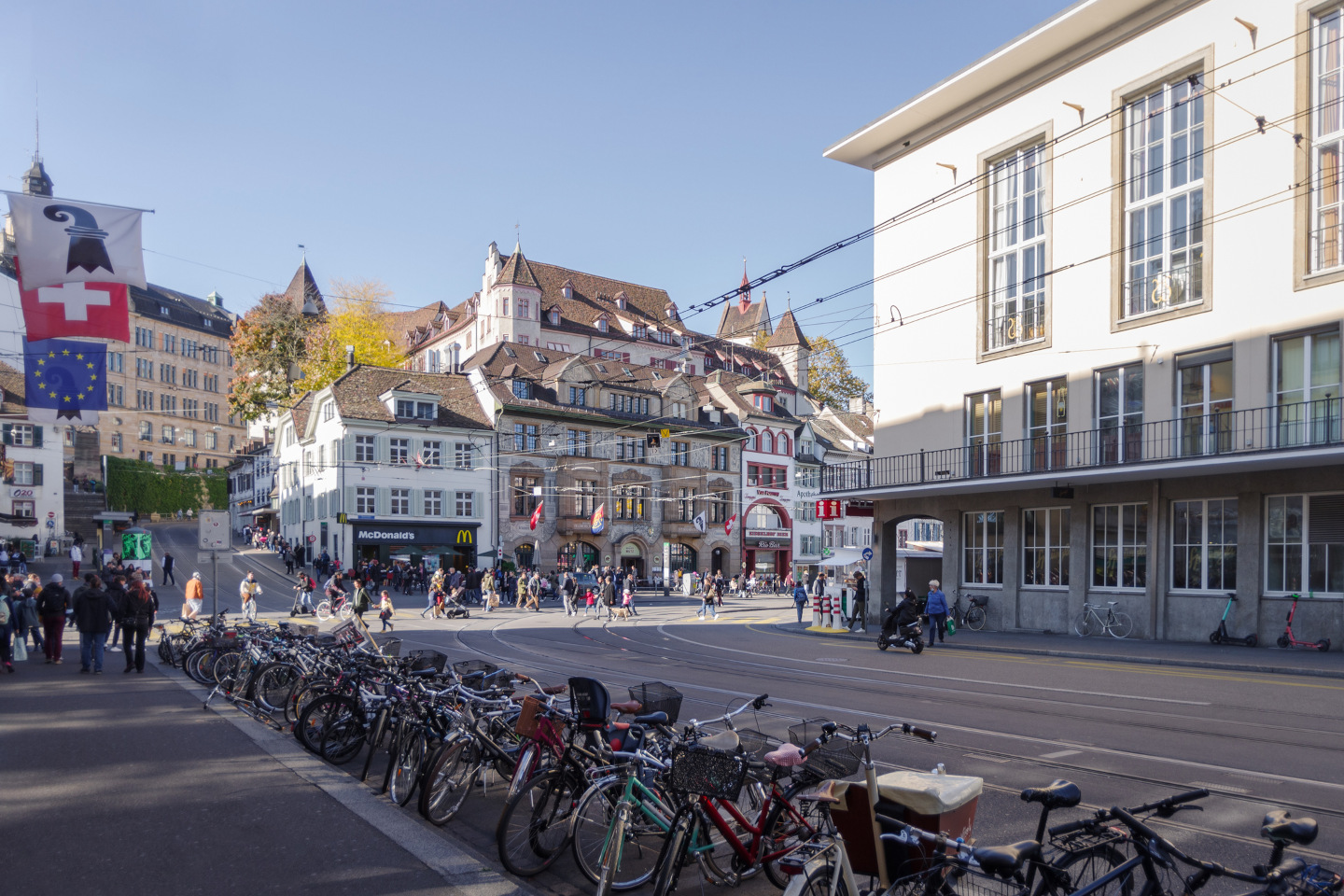 Street view in the center of old town Basel, Switzerland iStock 1407319943 24