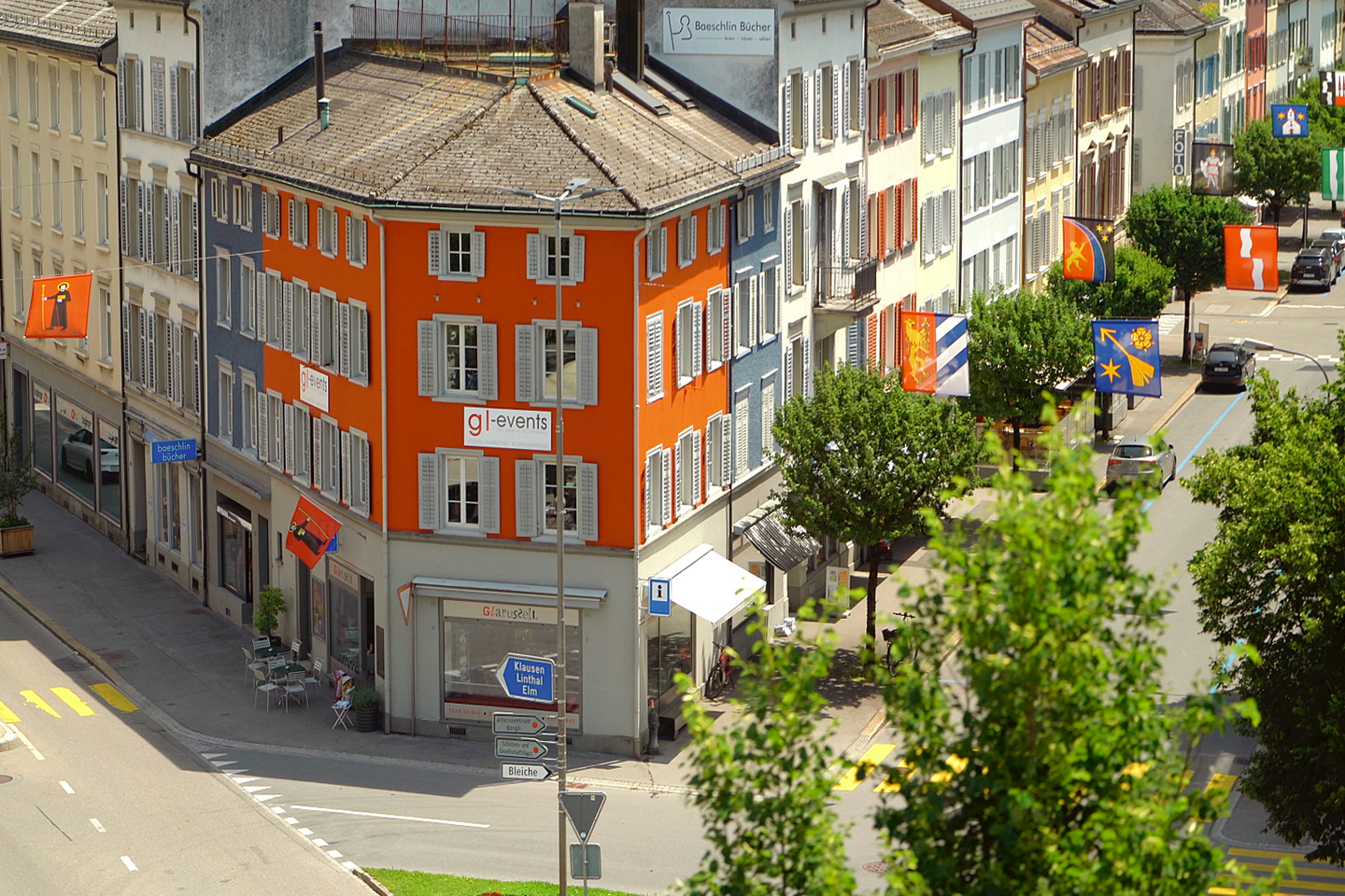 Das Glarussell in Glarus. Glarussell Glarus Sommer 1